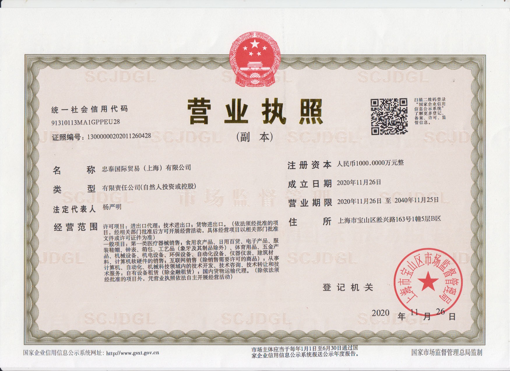 忠泰国际贸易(上海)有限公司